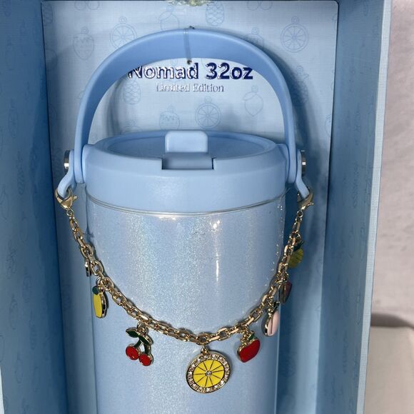 Hydrapeak Nomad 32oz Limited Charmed Edition Water Bottle Blue Charms Fruit NEW - Picture 3 of 6